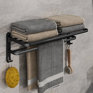 Wall Mounted Aluminium Folding Towel Rack