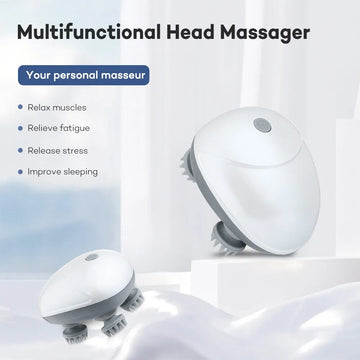 Electric Head Scalp Massager for Hair Growth with 4 Massage Heads