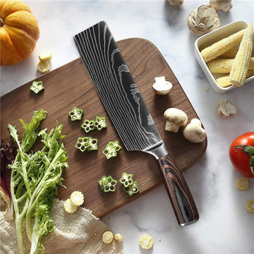 Precision Forged Carbon Steel Kitchen Knives Set