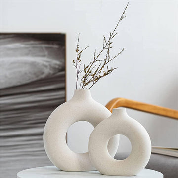 Nordic Ceramic Circular Vases