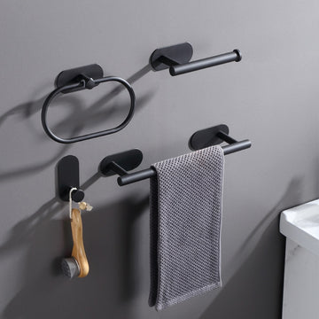 Stainless Steel Self-adhesive Bathroom Accessory set