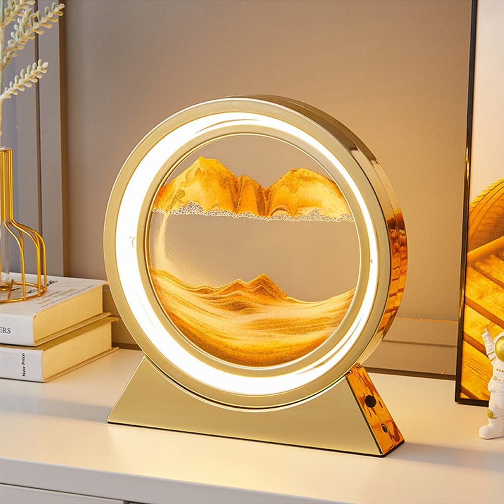 3D Hourglass Sand Motion LED lamp