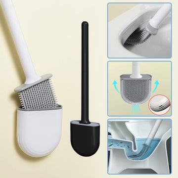 Wall Mounted Silicone Toilet Cleaning Brush